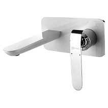 Смеситель встраиваемый Lemark Melange LM4926CW для раковины, хром/белый