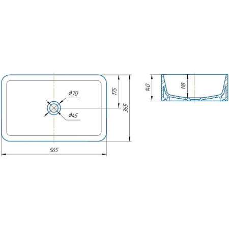 Раковина Jorno Олимпия У18293 56 белый