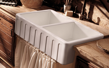 Мойка кухонная Kerasan Hannah Surrey 545101 100x47 белый