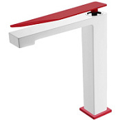 Смеситель Boheme Q 142-WR.2 для раковины, белый/красный