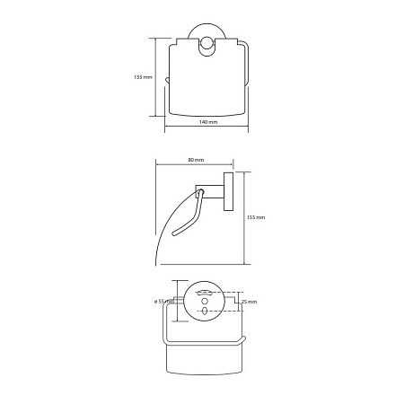 Держатель туалетной бумаги Bemeta White 104112014 белый