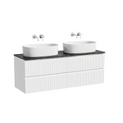 Тумба с раковиной и столешницей Sancos Snob T 140 SNT70W+TT140A1 Bianco/Black Sky