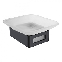 Мыльница Boheme Q 10943-CR-B настенная, хром/черный