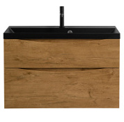 Тумба с раковиной BelBagno Marino MARINO-H60-900-2C-SO-RN-P+BB900/450-LV-ART-AST-NE 90 rovere nature