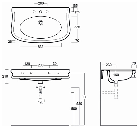 Раковина накладная Simas Lante LA 11/1 hole 90x54x13 с 1 отверстием под смеситель, белый