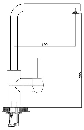 Смеситель GPD Fonte MTE15 для кухонной мойки
