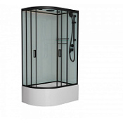 Душевая кабина Frank F412/2R Black 120*80 черный