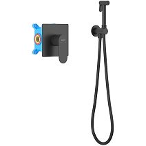 Гигиенический душ со смесителем Aquatek Оберон AQ1219MB черный матовый Гигиенический душ со смесителем Aquatek Оберон AQ1219MB черный матовый