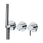Смеситель Remer X Style X97D3P для ванны с душем, на 3 выхода, хром