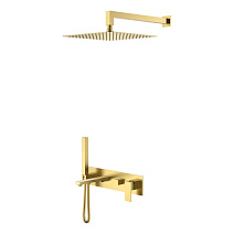 Душевой комплект Boheme Qubic 474-MG для ванны, золото матовое Душевой комплект Boheme Qubic 474-MG для ванны, золото матовое