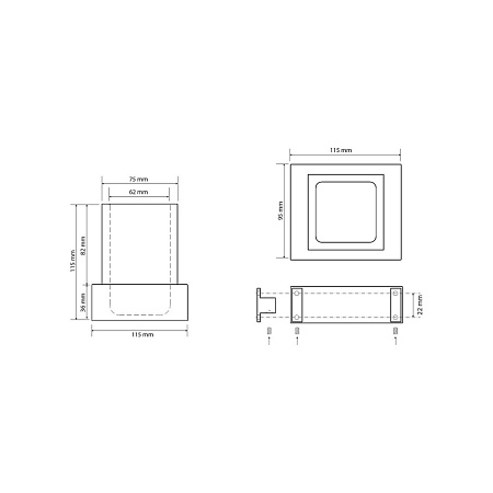 Стакан Bemeta Gamma 145411012 черный/хром