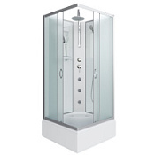 Душевая кабина Niagara Classic NG-1108-14BKTG 90x90x90 стекло матовое/профиль серебро