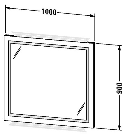 Зеркало Duravit Esplanade 100 белое