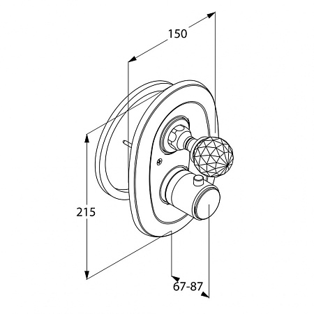 Термостат Kludi Adlon 5172045G4 для ванны с душем, золото