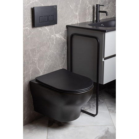 Унитаз подвесной Boheme Fiore 978-SET-B черный матовый
