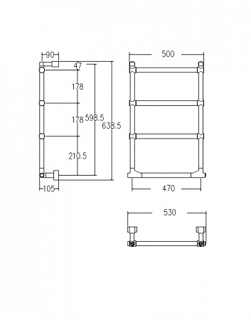 Полотенцесушитель электрический Margaroli Sole 5124704CRNB хром