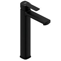 Смеситель с высоким корпусом GPD Pedra MSL160-S для раковины, черный матовый