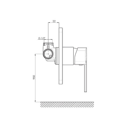 Смеситель GPD Pedra MAD160 для душа