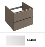 Тумба Jacob Delafon Parallel EB511-N18 60 см, 2 ящика, белый блестящий ламинат