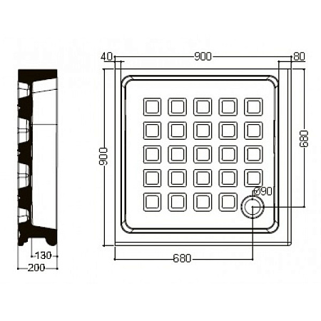 Поддон Kerasan Retro 133801 90х90 белый