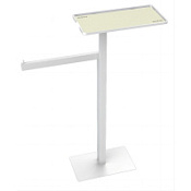 Стойка Boheme 10952-MW напольная, с полкой и полотенцедержателем, белый матовый