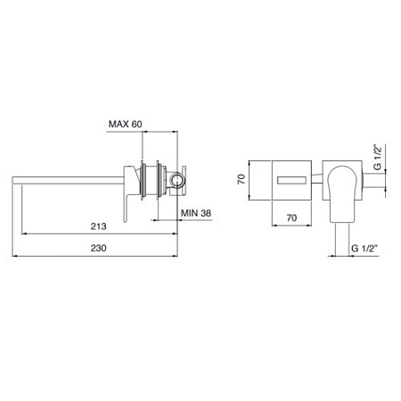 Смеситель Palazzani QI 68326510 для раковины(внешняя часть), хром