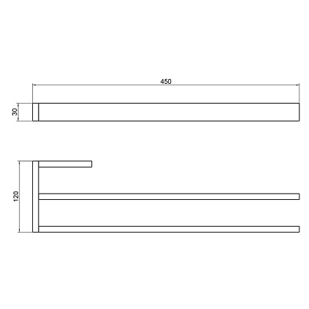 Полотенцедержатель двойной Timo Petruma 15252/17 золото матовое