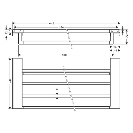 Полотенцедержатель Hansgrohe AddStoris 41751700 белый матовый