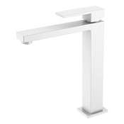 Смеситель Boheme Qubic 472-MW для раковины, высокий, белый матовый