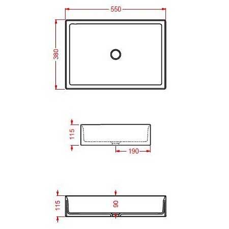 Раковина ArtCeram Scalino SCL002 05;00 55 белый матовый