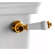 Ручка смыва для бачка унитаза Devon&Devon IBLEVADX/OT золото/белый