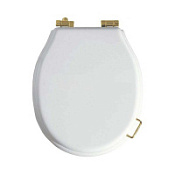Крышка-сиденье для унитаза Boheme 906-W-G микролифт, белый/золото