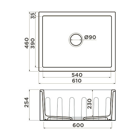 Кухонная мойка Omoikiri Mikura 61-PE 46x61x25.4 Pebble