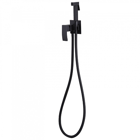 Гигиенический душ со смесителем ABBER Wasserfall AF8625B черный матовый
