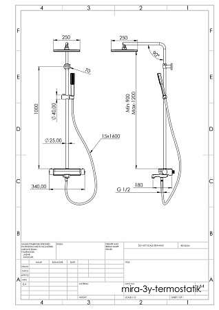 Душевая стойка Teska Mira DK3601C хром/белое стекло