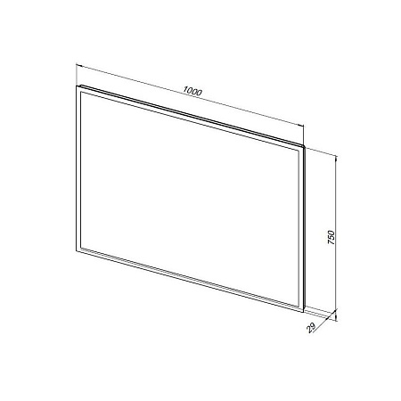 Зеркало Aquanet Оптима 00288967 100 белый матовый