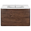 Тумба под раковину Vincea Paola VMC-2P 80 подвесная, 2 ящика, R.Wood