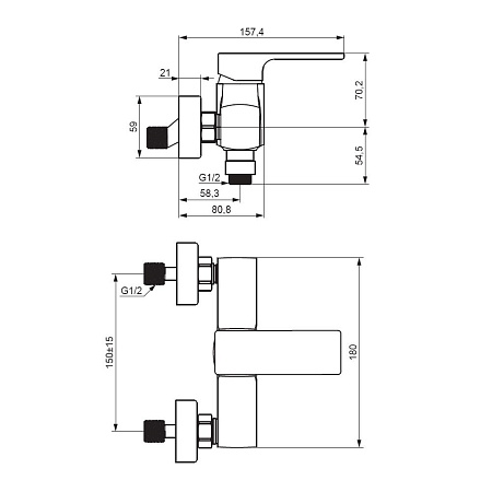 Смеситель Damixa Gala 532000000 для душа хром