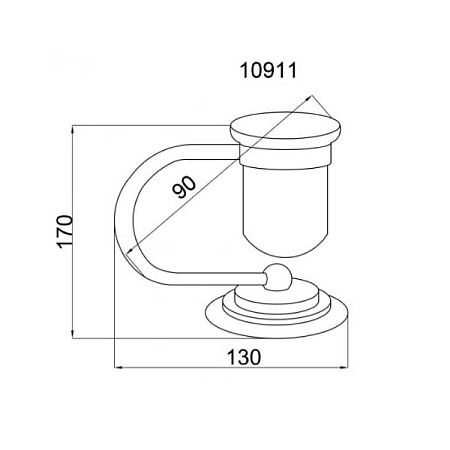 Стакан Boheme Murano 10911-CR для зубных щеток, хром