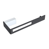 Держатель туалетной бумаги Boheme Q 10945-CR-B без крышки, хром/черный