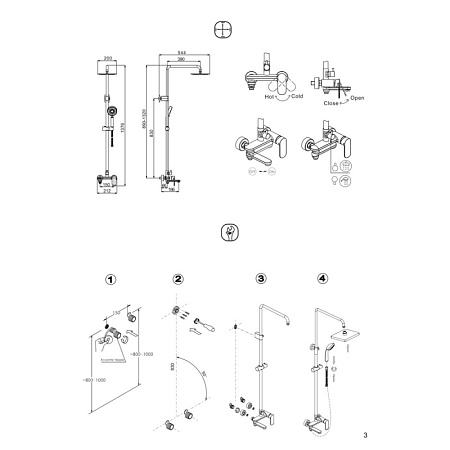 Душевая стойка Bravat Opal F6125183CP-A-RUS хром