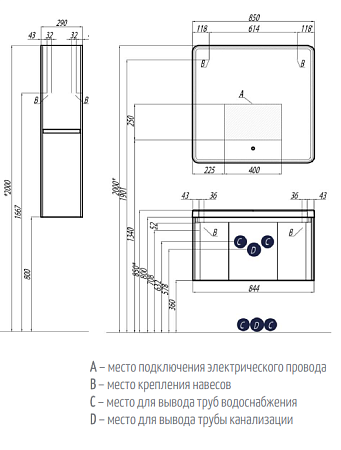 Зеркало Aquaton Шерилл 1A210302SH010 85