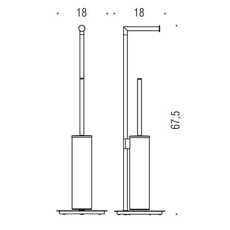 Стойка напольная Colombo Mini B4018.OM золото матовое
