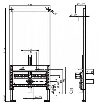 Система инсталляции для биде Sanit INEO 90.676.00..T000