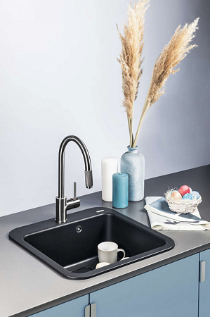 Кухонная мойка Omoikiri Tasogare 51-BL 51х51 черный