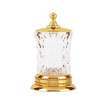 Стакан Boheme Imperiale 10415 для ватных дисков, золото Стакан Boheme Imperiale 10415 для ватных дисков, золото