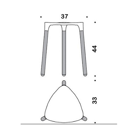 Табурет Colombo Black&White B9988.EPN черный