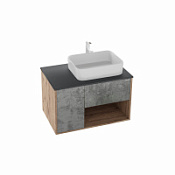 Тумба под раковину Grossman Бруно 108008 80 подвесная, велингтон/бетон