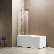 Шторка на ванну Vincea VSB VSB-11800CL прозрачное/хром