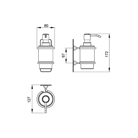 Дозатор Timo Nelson 150038/00 хром
